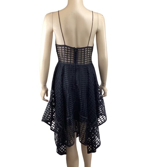 NBD Revolve Black Sleeveless Dress Size Small‎ Handkerchief Hem Cocktail - Picture 9 of 9